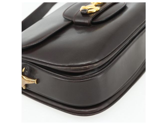 Borsa a Spalla GUCCI in Pelle Marrone Oro Auth ka4228A D'oro - vista 14