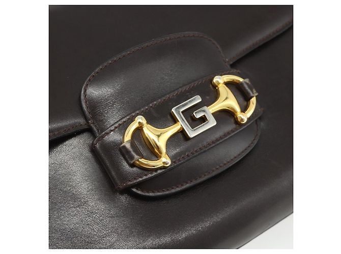 Borsa a Spalla GUCCI in Pelle Marrone Oro Auth ka4228A D'oro - vista 17
