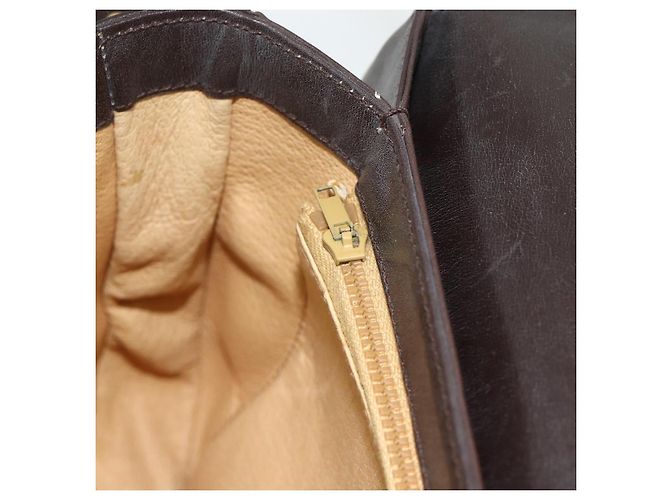 Borsa a Spalla GUCCI in Pelle Marrone Oro Auth ka4228A D'oro - vista 21