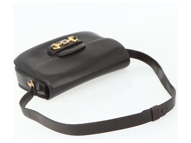 Borsa a Spalla GUCCI in Pelle Marrone Oro Auth ka4228A D'oro - vista 7