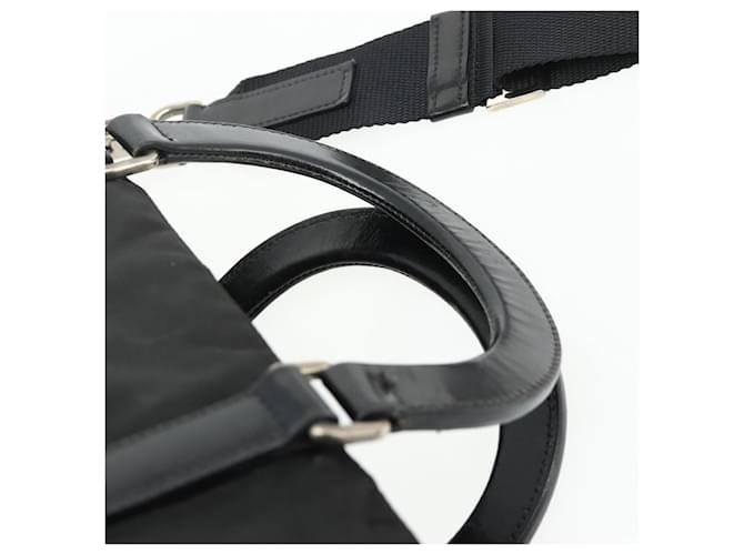 Borsa PRADA in Nylon 2way Nera Argento Auth 178940 Nero - vista 14