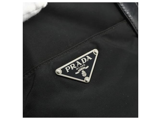 Borsa PRADA in Nylon 2way Nera Argento Auth 178940 Nero - vista 19