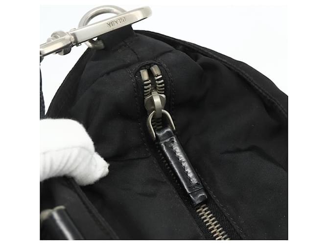 Borsa PRADA in Nylon 2way Nera Argento Auth 178940 Nero - vista 20
