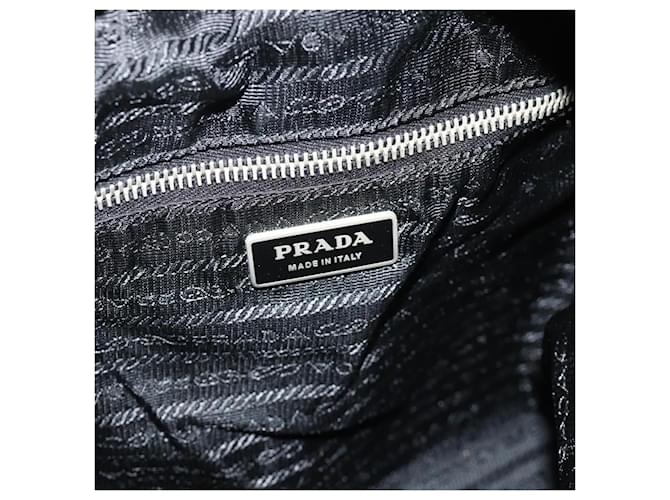 Borsa PRADA in Nylon 2way Nera Argento Auth 178940 Nero - vista 21