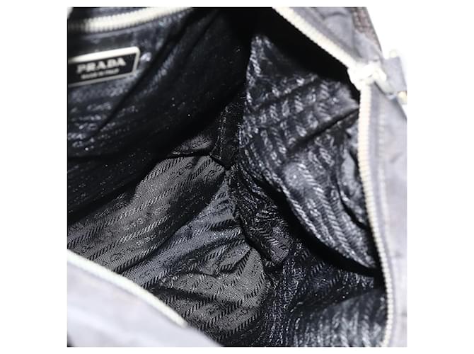 Borsa PRADA in Nylon 2way Nera Argento Auth 178940 Nero - vista 22