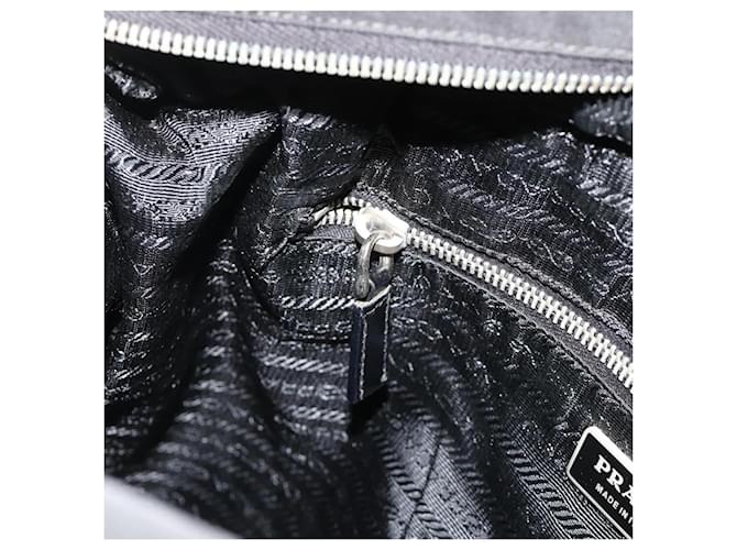 Borsa PRADA in Nylon 2way Nera Argento Auth 178940 Nero - vista 24