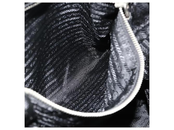 Borsa PRADA in Nylon 2way Nera Argento Auth 178940 Nero - vista 25