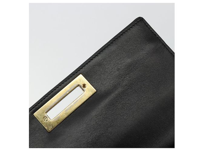 Salvatore Ferragamo Gancini Sofia Hand Bag Leather 2way Black Gold Auth 176789 Golden - view 10