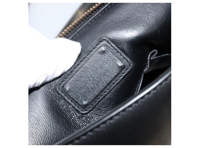 Salvatore Ferragamo Gancini Sofia Hand Bag Leather 2way Black Gold Auth 176789 Golden - view 23