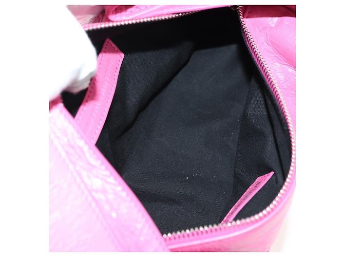 BALENCIAGA Borsa a Spalla Super Busy in Pelle Rosa Argento 762516 Auth 177134SM - vista 10