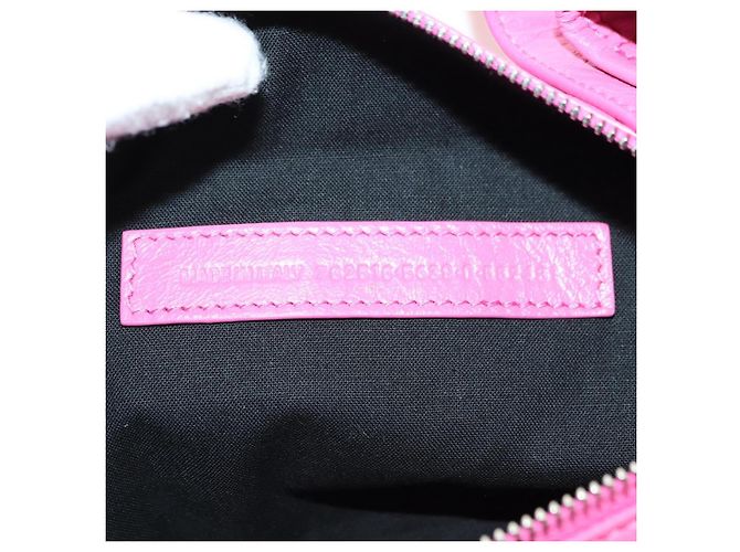 BALENCIAGA Borsa a Spalla Super Busy in Pelle Rosa Argento 762516 Auth 177134SM - vista 11