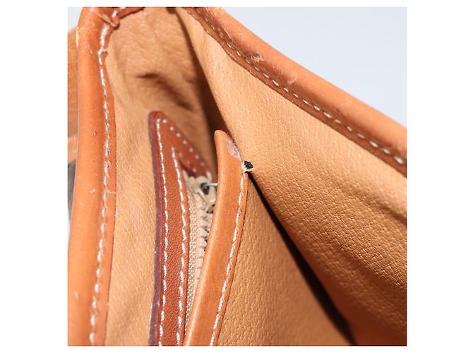Céline Borsa a Spalla CELINE Macadam Canvas PVC Pelle Marrone Oro Auth BA12386 D'oro - vista 11