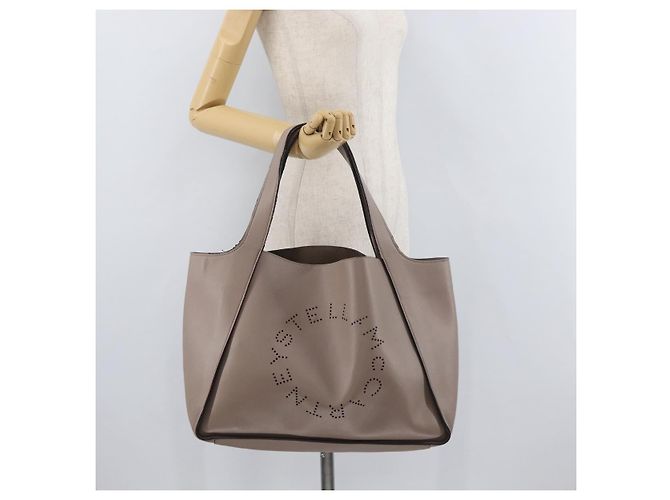 Autre Marque Borsa a tracolla Stella MacCartney in pelle beige Auth ka4182 - vista 25