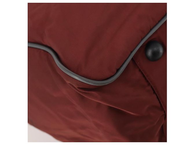 Borsa Boston PRADA Sports Nylon Bordeaux Argento Auth ti3840 Bordò - vista 17