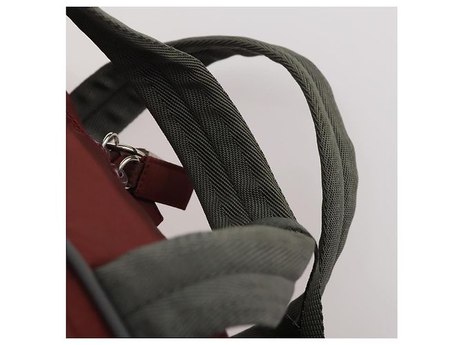 Borsa Boston PRADA Sports Nylon Bordeaux Argento Auth ti3840 Bordò - vista 8