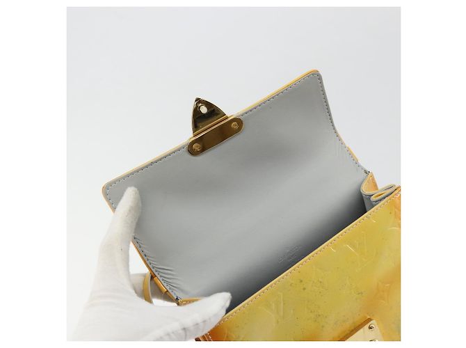 LOUIS VUITTON Monogram Vernis Spring street Hand Bag Gris M91029 LV Auth 171224 Grigio - vista 19