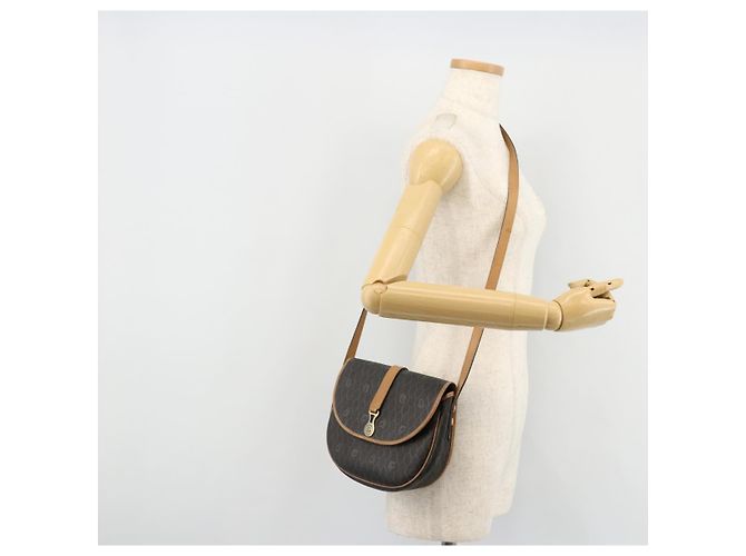 Borsa a Spalla Christian Dior Honeycomb Canvas PVC Nero Oro Auth 178065 D'oro - vista 22