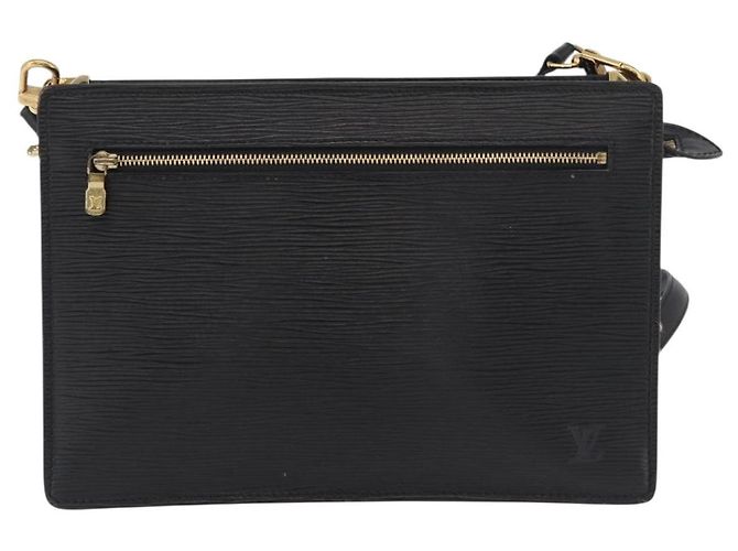 LOUIS VUITTON Epi Angian Shoulder Bag 2way Black M52112 LV Auth 179017 Noir - vue 13