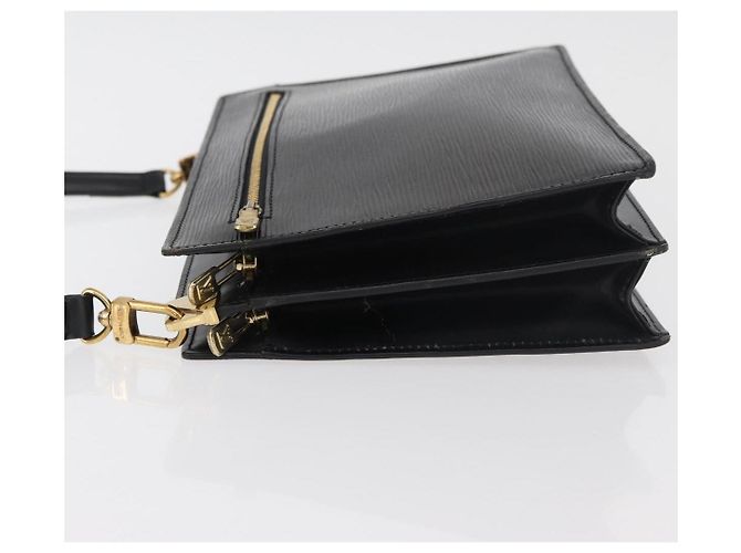 LOUIS VUITTON Epi Angian Shoulder Bag 2way Black M52112 LV Auth 179017 Noir - vue 4