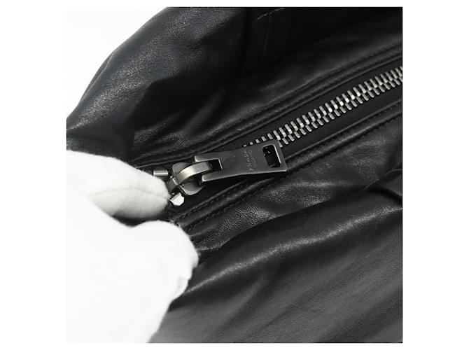 Borsa PRADA in nylon e pelle grigio nero Auth ka4199A Marrone - vista 18