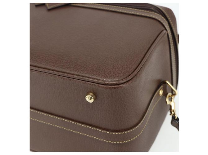 Borsa a Mano GUCCI Bamboo Pelle 2way Marrone Oro 013 2122 2491 Auth 168841 D'oro - vista 15