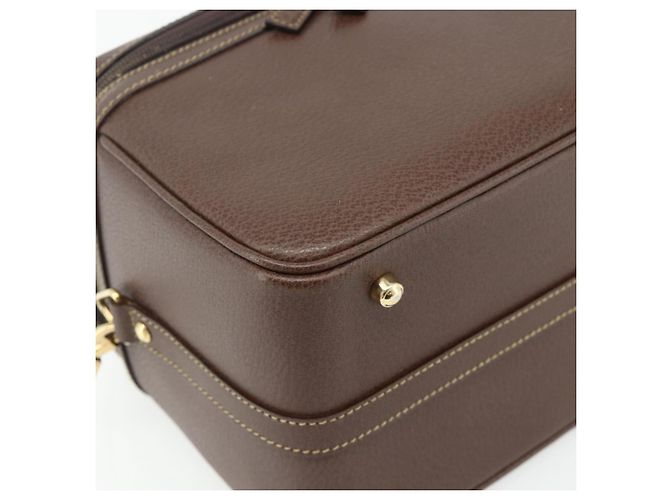 Borsa a Mano GUCCI Bamboo Pelle 2way Marrone Oro 013 2122 2491 Auth 168841 D'oro - vista 16