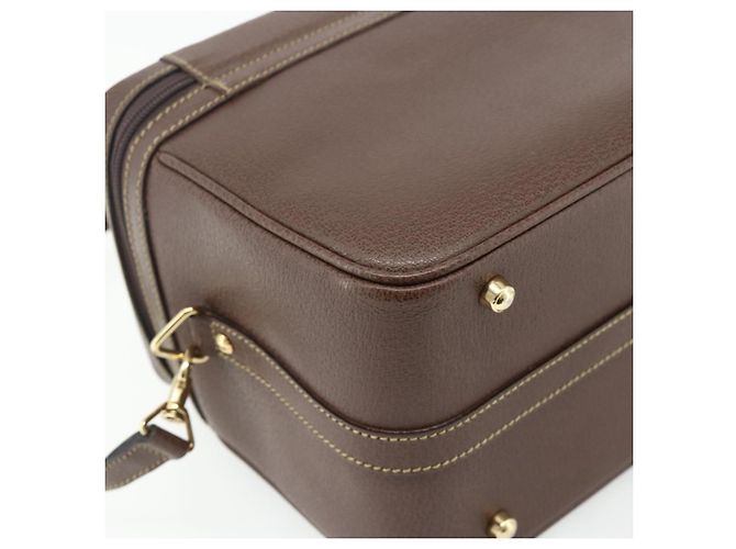 Borsa a Mano GUCCI Bamboo Pelle 2way Marrone Oro 013 2122 2491 Auth 168841 D'oro - vista 18