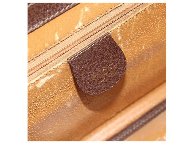 Borsa a Mano GUCCI Bamboo Pelle 2way Marrone Oro 013 2122 2491 Auth 168841 D'oro - vista 21