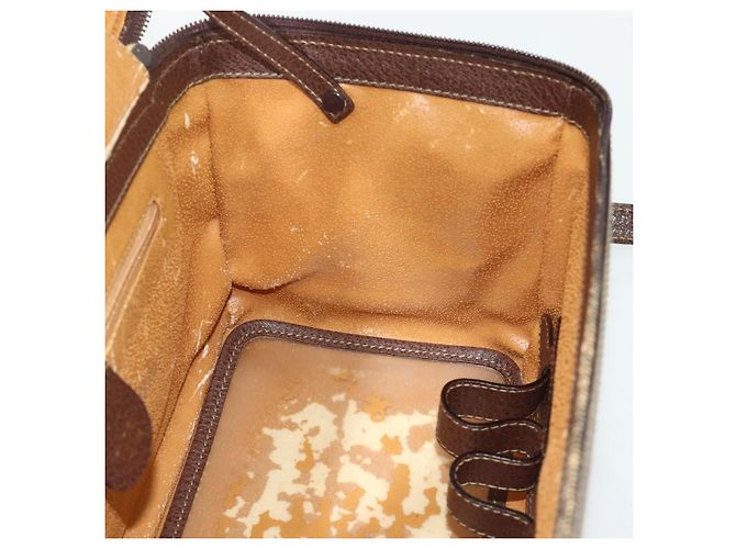 Borsa a Mano GUCCI Bamboo Pelle 2way Marrone Oro 013 2122 2491 Auth 168841 D'oro - vista 22
