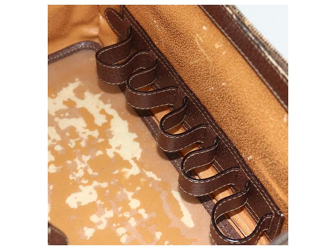 Borsa a Mano GUCCI Bamboo Pelle 2way Marrone Oro 013 2122 2491 Auth 168841 D'oro - vista 26
