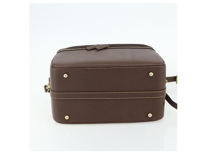 Borsa a Mano GUCCI Bamboo Pelle 2way Marrone Oro 013 2122 2491 Auth 168841 D'oro - vista 5