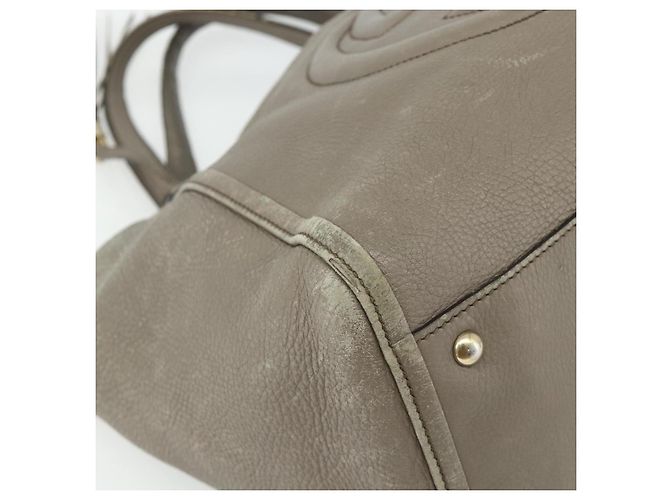 Borsa GUCCI Soho in Pelle Grigio Oro 282309 Auth 178647 Marrone D'oro - vista 14