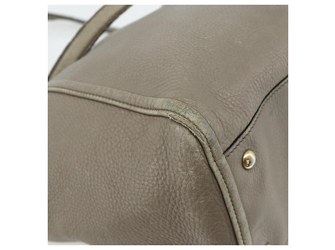 Borsa GUCCI Soho in Pelle Grigio Oro 282309 Auth 178647 Marrone D'oro - vista 16