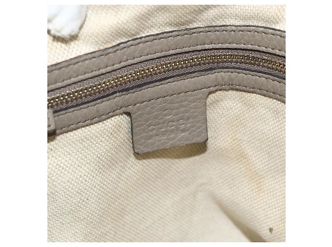 Borsa GUCCI Soho in Pelle Grigio Oro 282309 Auth 178647 Marrone D'oro - vista 17