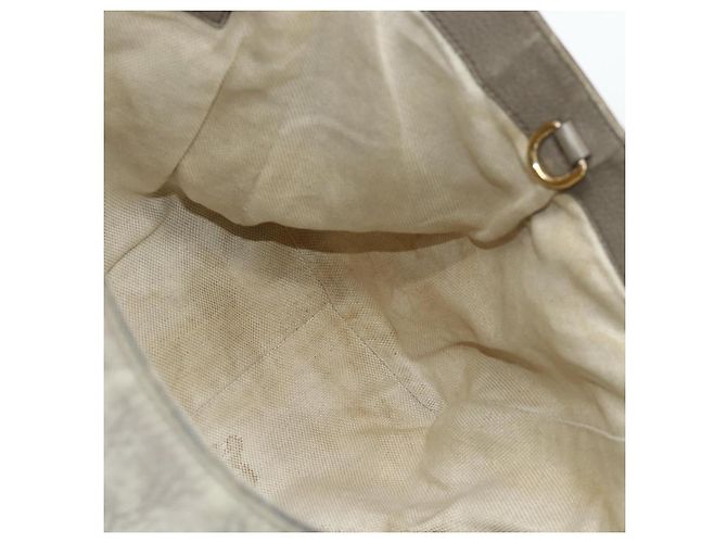 Borsa GUCCI Soho in Pelle Grigio Oro 282309 Auth 178647 Marrone D'oro - vista 18