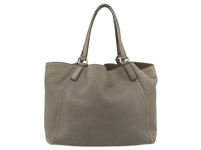 Borsa GUCCI Soho in Pelle Grigio Oro 282309 Auth 178647 Marrone D'oro - vista 2