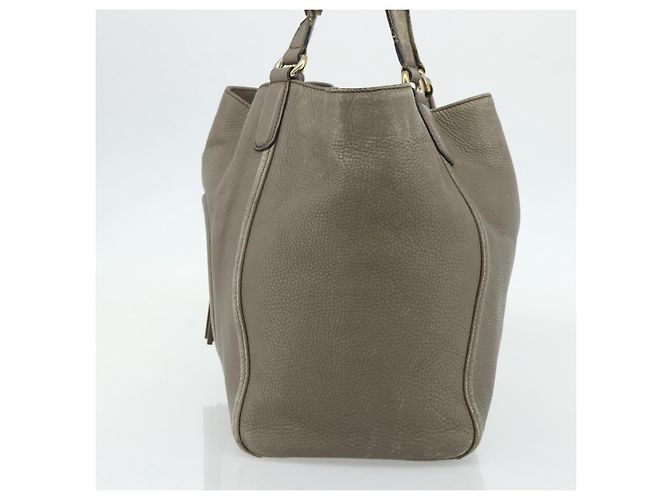 Borsa GUCCI Soho in Pelle Grigio Oro 282309 Auth 178647 Marrone D'oro - vista 4