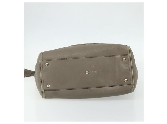 Borsa GUCCI Soho in Pelle Grigio Oro 282309 Auth 178647 Marrone D'oro - vista 5