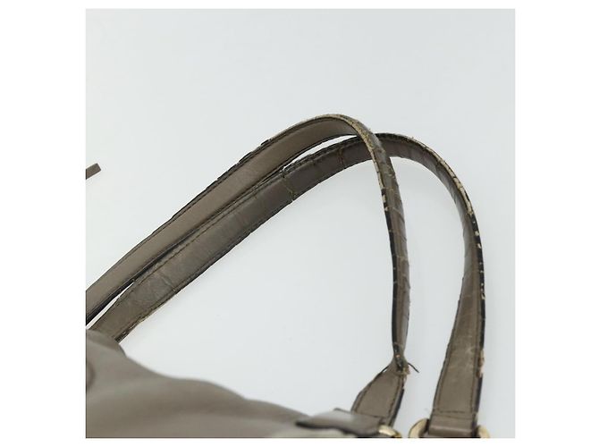 Borsa GUCCI Soho in Pelle Grigio Oro 282309 Auth 178647 Marrone D'oro - vista 9