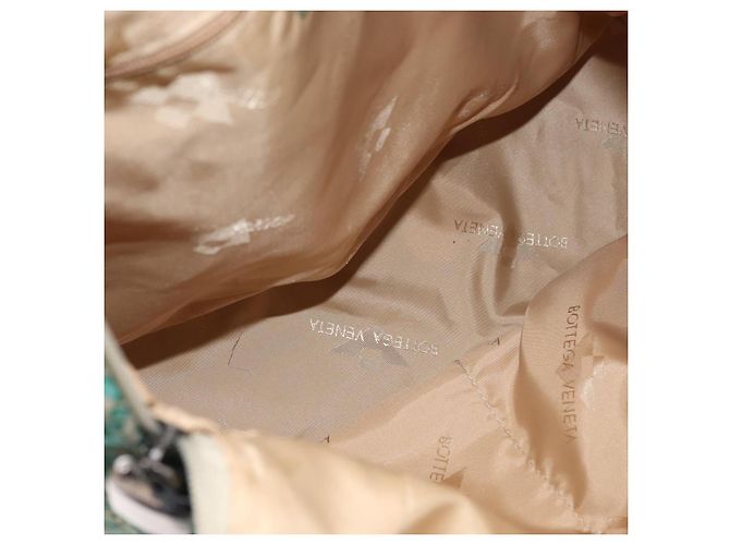 Borsa BOTTEGA VENETA Nylon Pelle Verde Autentica 171524 - vista 11