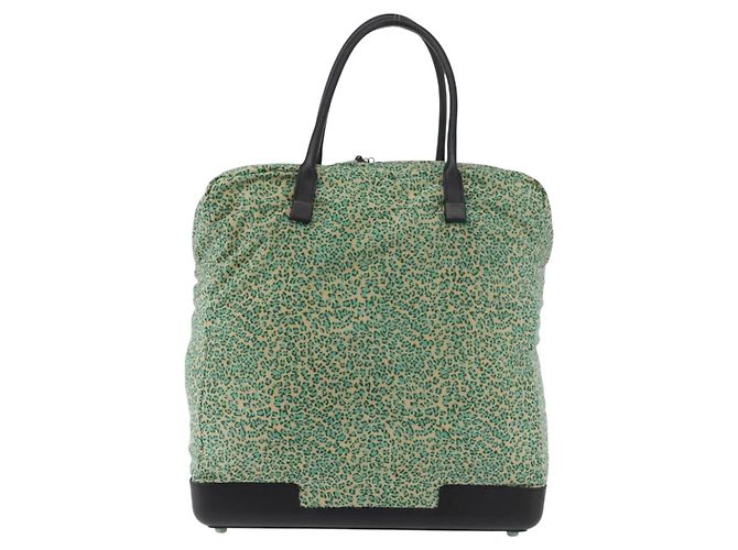 Borsa BOTTEGA VENETA Nylon Pelle Verde Autentica 171524 - vista 13