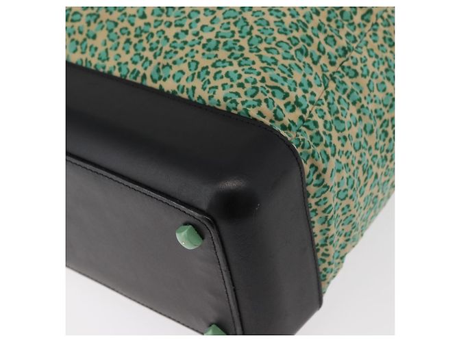 Borsa BOTTEGA VENETA Nylon Pelle Verde Autentica 171524 - vista 15