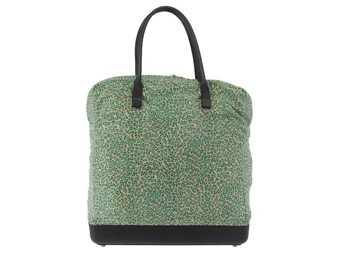 Borsa BOTTEGA VENETA Nylon Pelle Verde Autentica 171524 - vista 2