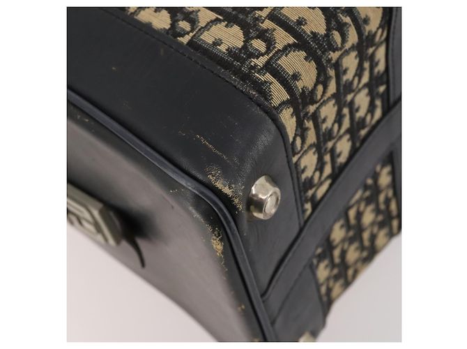 Borsa Boston Christian Dior Trotter Canvas Navy Silver Auth 175624 Argento Blu navy - vista 14