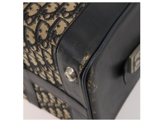 Borsa Boston Christian Dior Trotter Canvas Navy Silver Auth 175624 Argento Blu navy - vista 15
