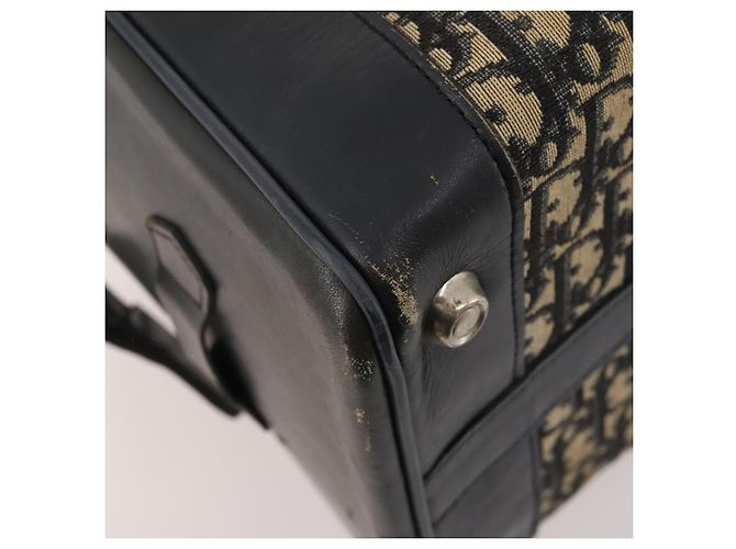 Borsa Boston Christian Dior Trotter Canvas Navy Silver Auth 175624 Argento Blu navy - vista 16