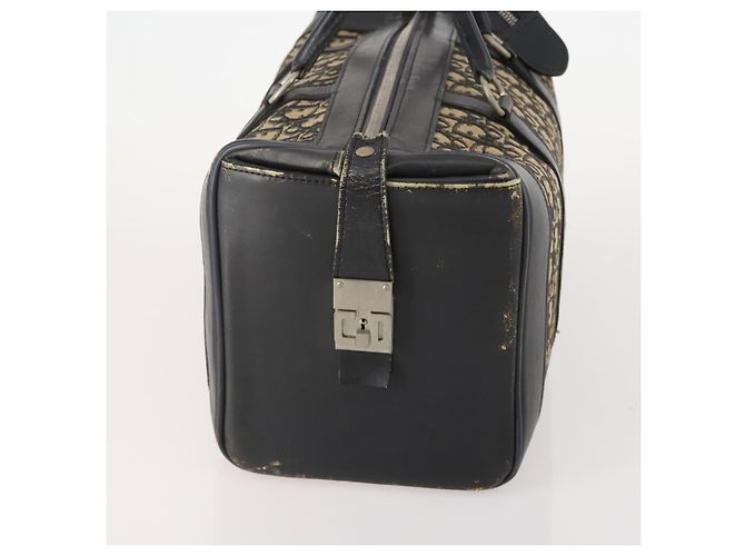 Borsa Boston Christian Dior Trotter Canvas Navy Silver Auth 175624 Argento Blu navy - vista 4