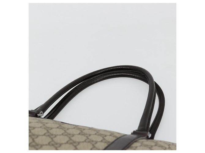Borsa Tote GUCCI GG Supreme PVC Beige Argento 114595 Auth kk671 - vista 8