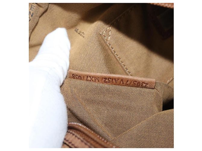 Borsa a Spalla FENDI Zucca Canvas Marrone Nero Autentica bs35004 - vista 12