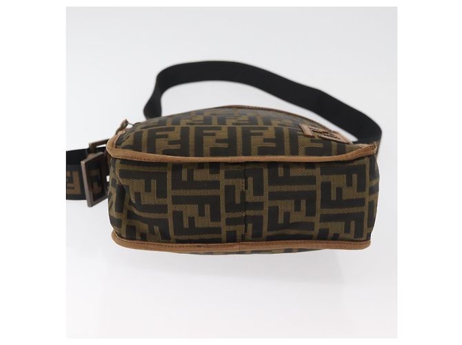 Borsa a Spalla FENDI Zucca Canvas Marrone Nero Autentica bs35004 - vista 5